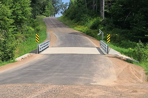 New bridge in the Town of Clinton replaced as part of the new Low-Risk Bridge Pilot Program.